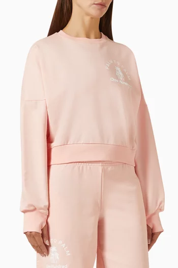 Suzanne Cropped Sweatshirt in Fleece