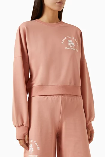Suzanne Cropped Sweatshirt in Fleece
