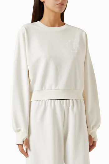 Suzanne Cropped Sweatshirt in Fleece