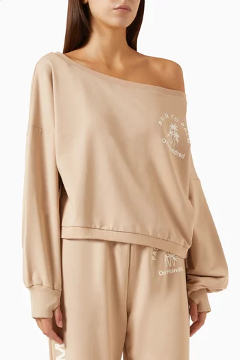 Valerie Boatneck Sweatshirt in Fleece