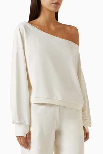 Valerie Boatneck Sweatshirt in Fleece