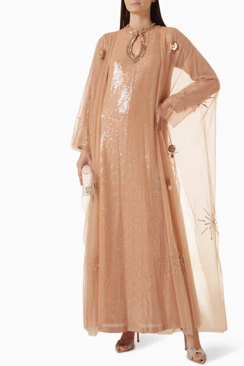 Sequin-embellished Abaya