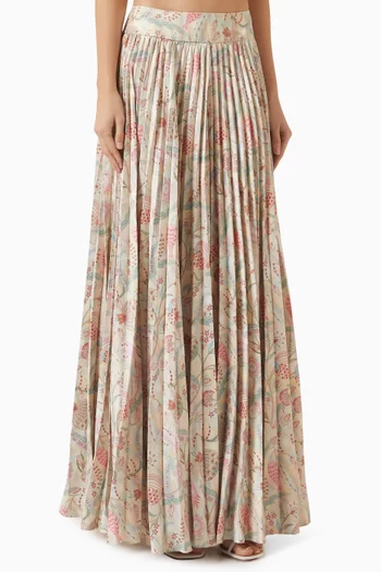 Pleated Skirt in Linen