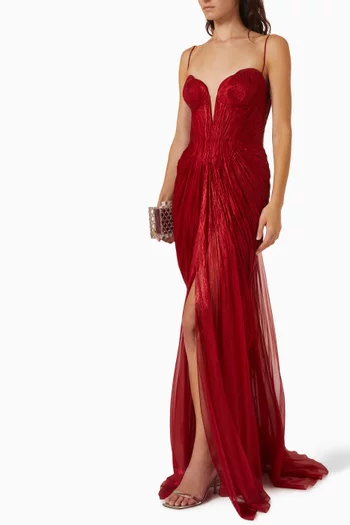 Cecilia Lace-up Gown