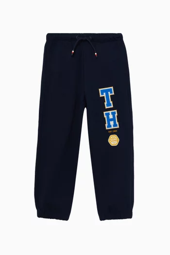Varsity Logo Appliqué Sweatpants in Cotton