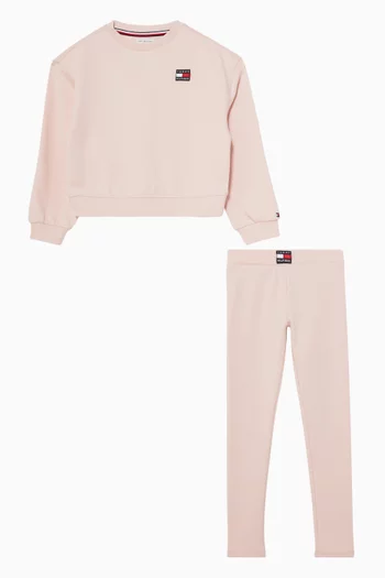 Heritage Logo Sweatshirt & Leggings Set in Cotton