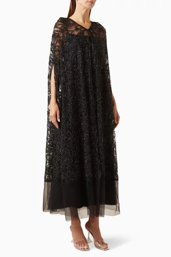 Embellished Abaya in Dantelle