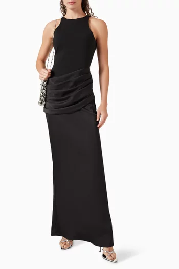 Akari Drape Maxi Dress