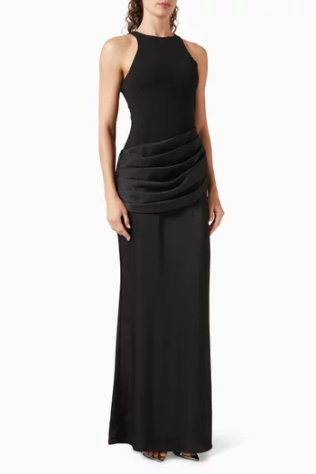 Akari Drape Maxi Dress