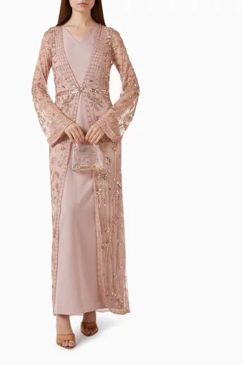 Bead Embroidered Dress with Jacket
