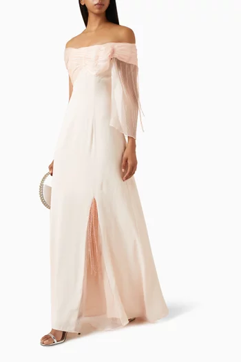 Embellished Off-shoulder Dress
