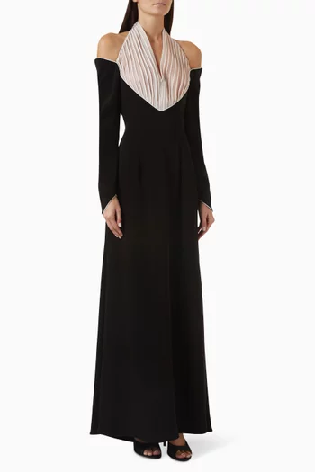 Pintuck Dress in Crepe