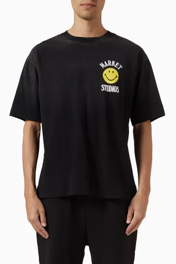 Smiley Lockup T-shirt in Cotton