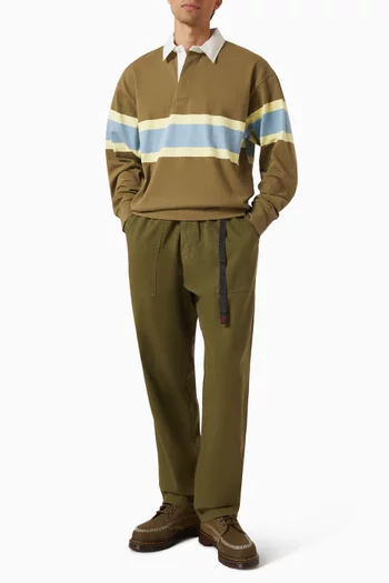 Loose Tapered Ridge Pants in Organic Cotton Twill
