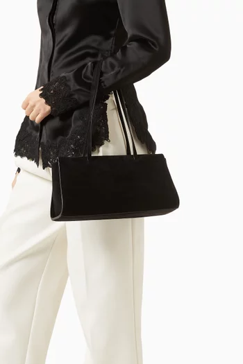 90's Medium Shoulder Bag in Suede