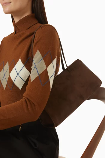 90's Medium Shoulder Bag in Suede