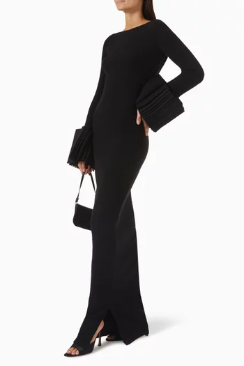 Mille-feuille Cuffs Gown in Jersey