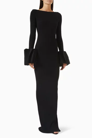 Mille-feuille Cuffs Gown in Jersey
