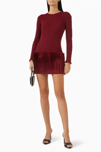 Mille-feuille Mini Dress in Jersey & Organza