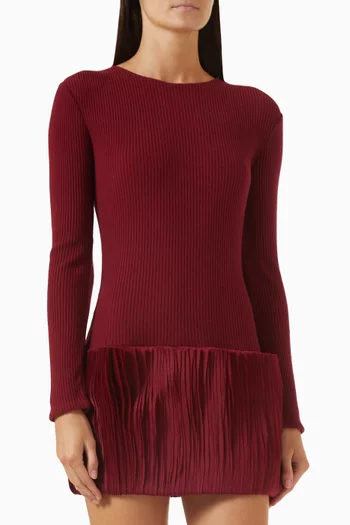 Mille-feuille Mini Dress in Jersey & Organza