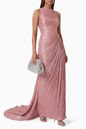 Sleeveless Draped Gown