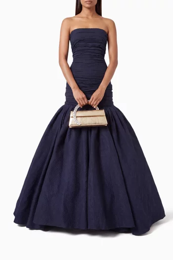 Strapless Jacquard Mermaid Gown