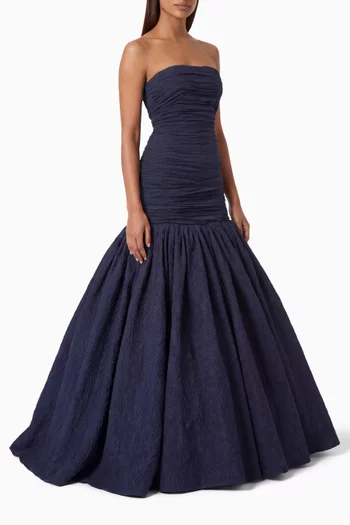 Strapless Jacquard Mermaid Gown