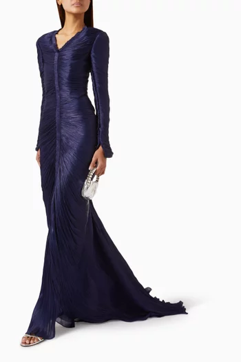 Pleated Maxi Dress