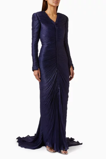 Pleated Maxi Dress