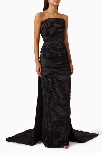 Pleated Maxi Dress
