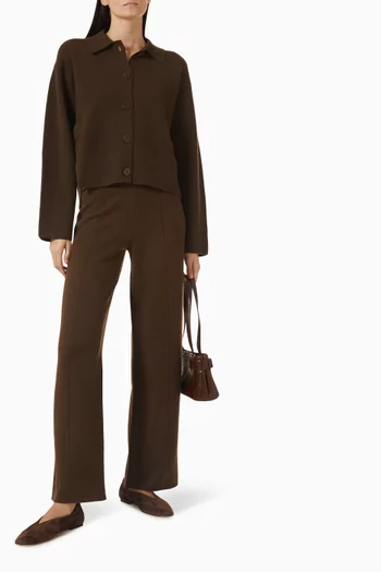 Viola Wide-leg Pants in Cashmere