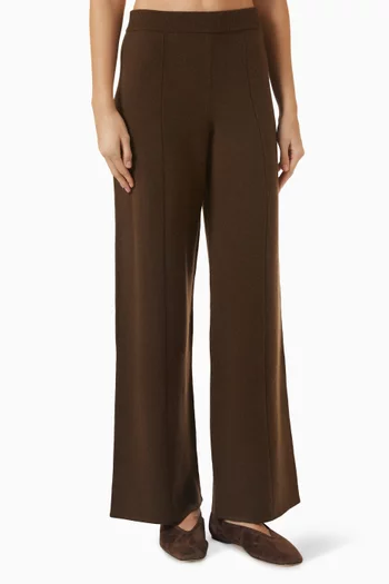 Viola Wide-leg Pants in Cashmere
