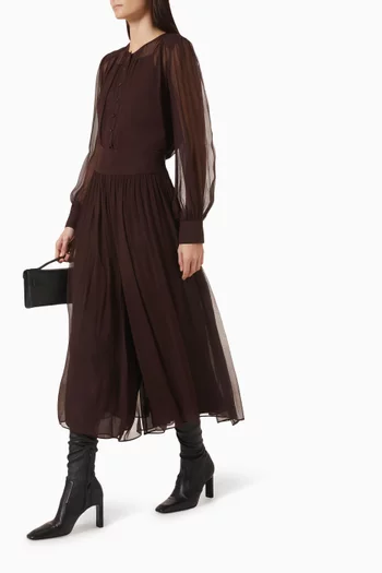 Ale Wide-leg Pants in Silk Chiffon