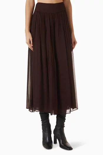 Ale Wide-leg Pants in Silk Chiffon