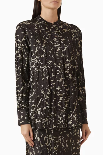 Millie Crinkle Blouse in Viscose Blend
