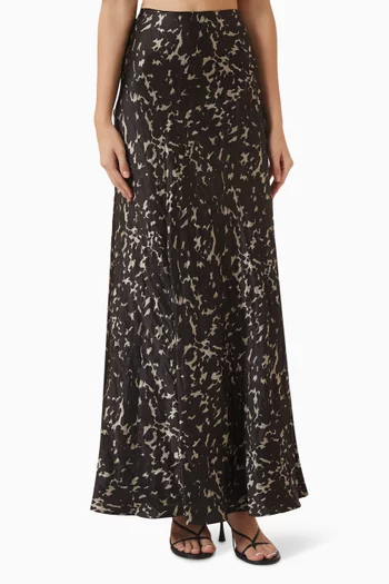 Marzia Crinkle Skirt in Viscose Blend