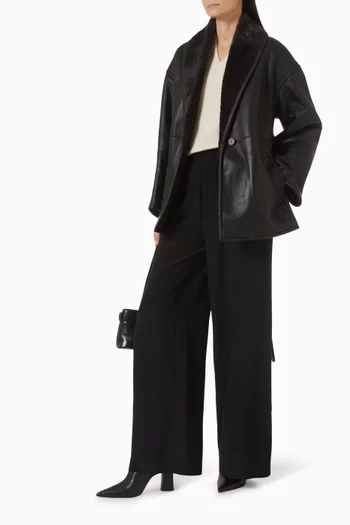 Manu Belted Jacket in Sheepskin