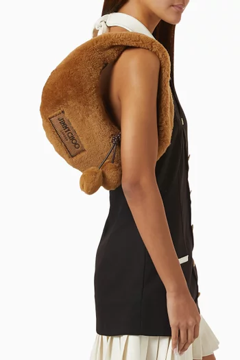 Winter Hobo Bag in Shearling