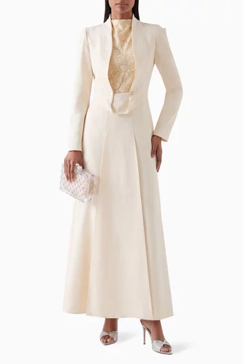 Lace-panel Maxi Dress