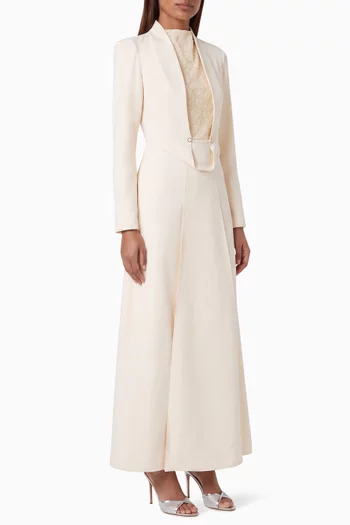 Lace-panel Maxi Dress