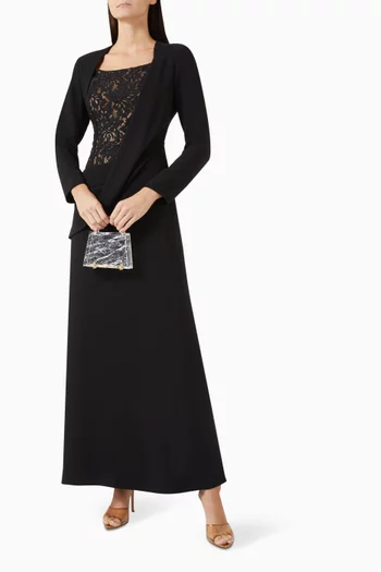 Floral Lace-panel Dress