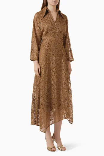 Shirt Maxi Dress in Lace