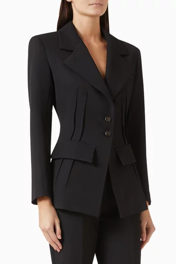 Button-trim Tailored Jacket