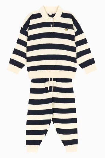 Manis Striped Polo T-shirt in Knit