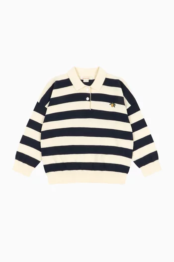 Manis Striped Polo T-shirt in Knit