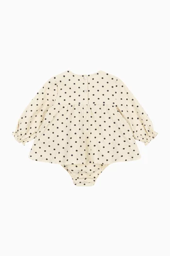 Elin Romper in Organic Seersucker