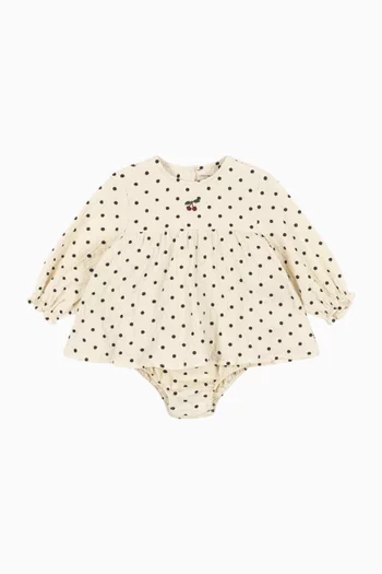 Elin Romper in Organic Seersucker
