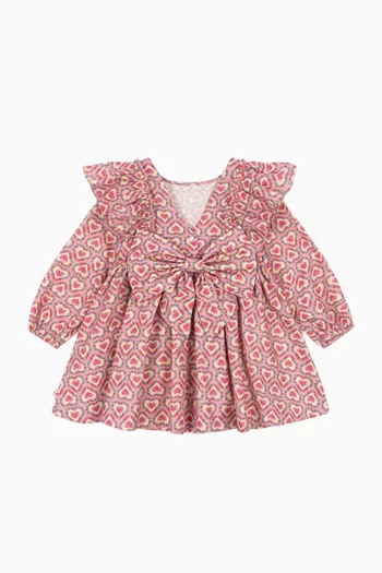 Evia Bow Dress in Cotton