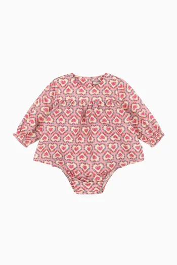 Evia Printed Romper in Organic-cotton