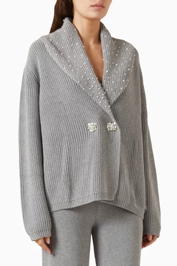 Oversized Embellished Cardigan